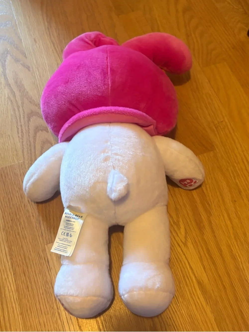Build-A-Bear My Melody Pink Cream Bunny Plush Yellow Bow Stuffed Animal